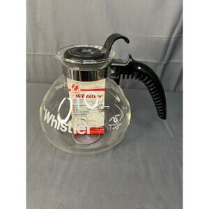 Vintage Gemco The Whistler Glass Tea Kettle NWT